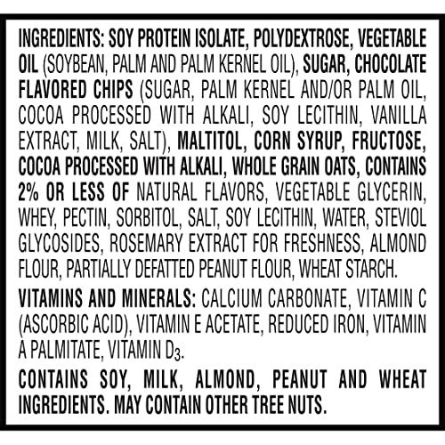 Special K Kellogg's Special K Protein Meal Bars, 12g Protein Snacks, Meal Replacement, Chocolatey Chip Cookie Dough, 19oz Box (12 Bars) (Pack of 2)