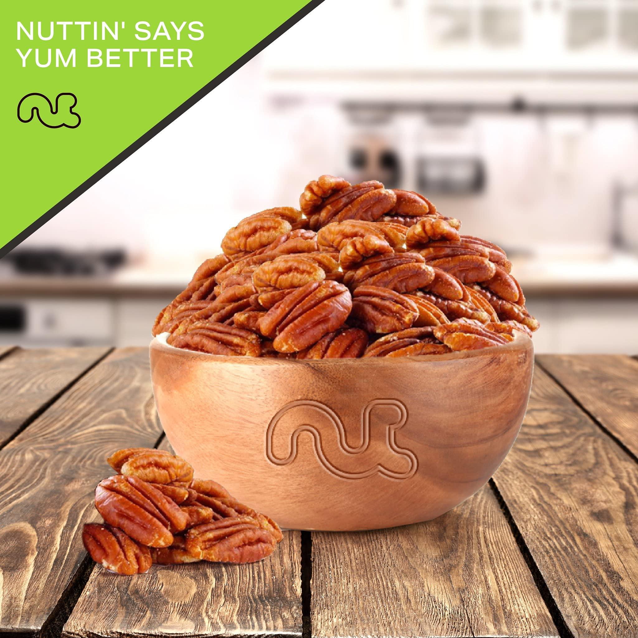 Nut Cravings NUT CRAVINGS - Raw Pecans Halves & Pieces, Unsalted, Shelled, (16oz - 1 LB) Bulk Nuts Packed Fresh in Resealable Bag - Kosher Healthy Snack, Natural Keto Vegan - Ideal for Trail Mixed Nuts