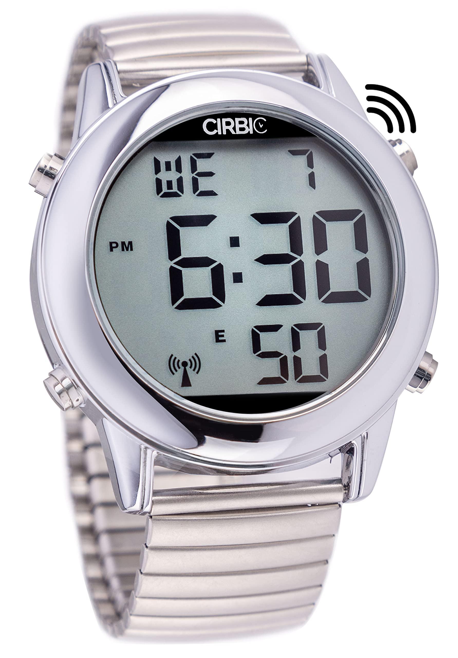 Cirbic Cirbic Large, Clear English Voice Digital Talking Watch for The Blind, Visually impaired or Elderly. (Silver)