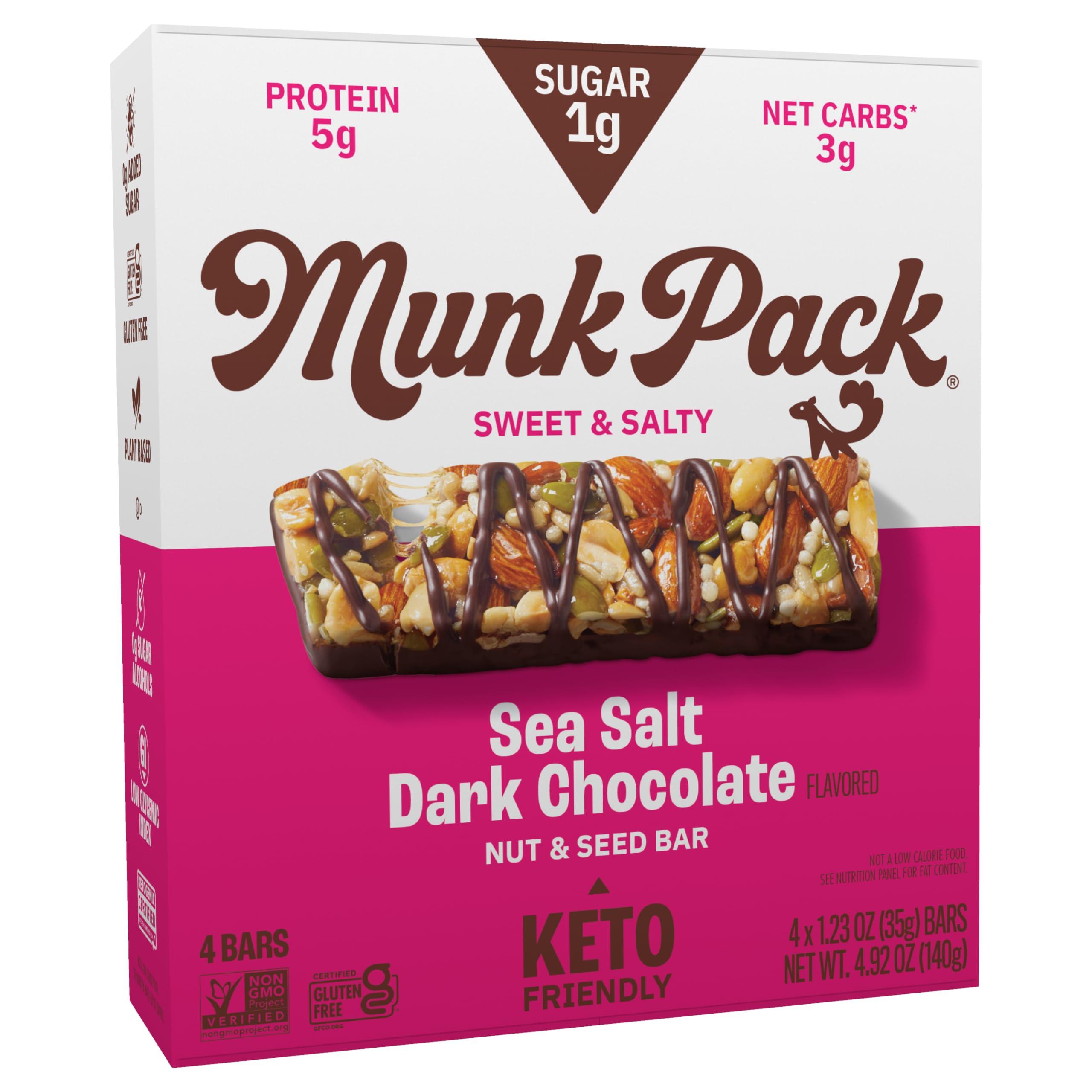 Munk Pack Munk Pack Keto Nut & Seed Bar, Sea Salt Dark Chocolate, 4 Count 1.23 oz