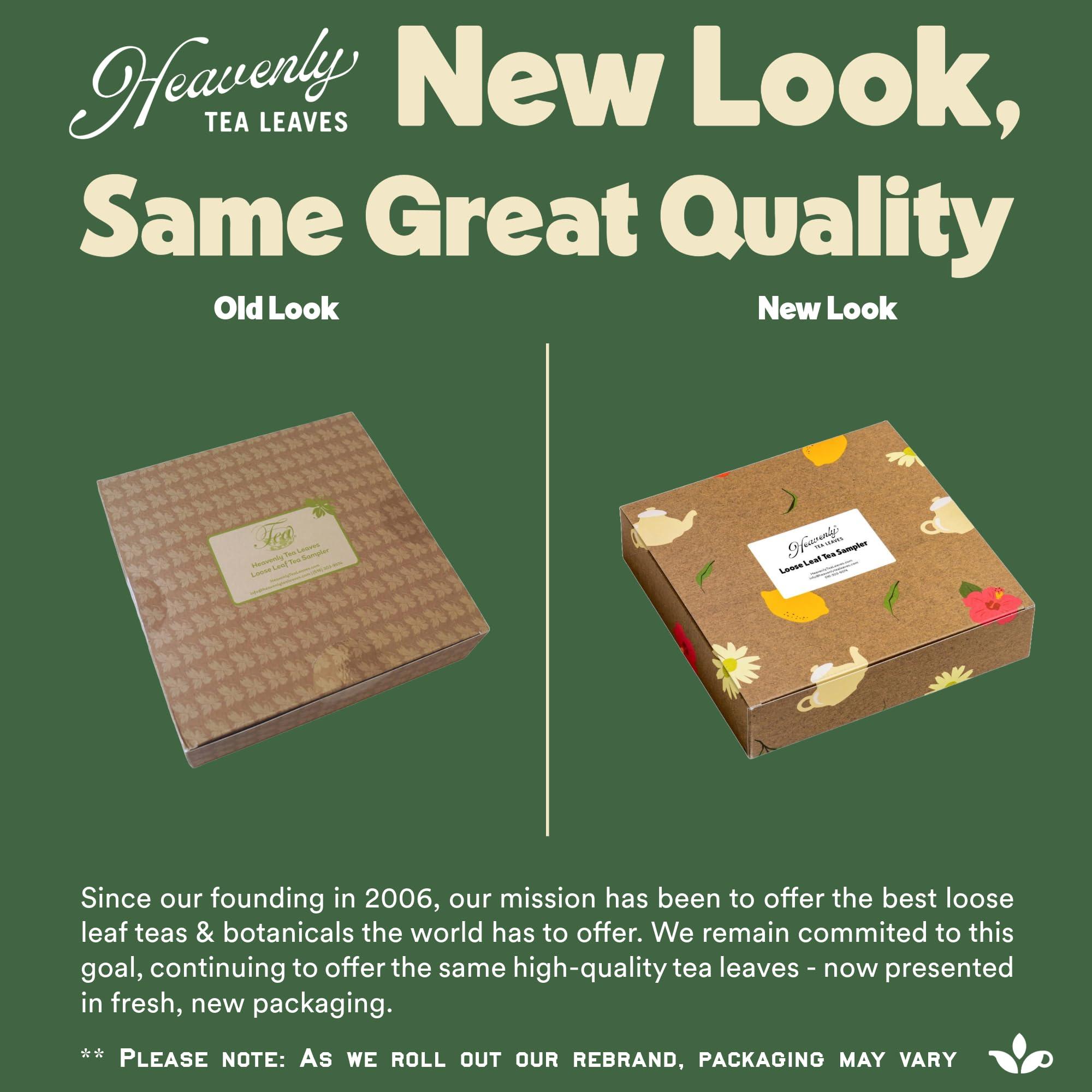 Heavenly Tea Leaves Heavenly Tea Leaves Organic Loose Leaf Herbal Tea Sampler (Approx. 90 Cups of Tea), 9 Naturally Caffeine-Free Tisanes - Great Hot or Iced, Variety Pack, Assorted Gift Set, Health & Immune Support