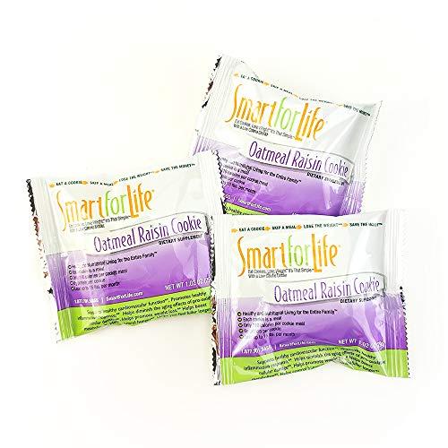 SMART FOR LIFE SMART FOR LIFE Oatmeal Raisin Protein Cookies - High Protein Cookie Diet - 12 Count - Meal Replacement - On-the-Go Snack - Low Sugar Low Calories Super High Fiber Cookies - Protein Snack