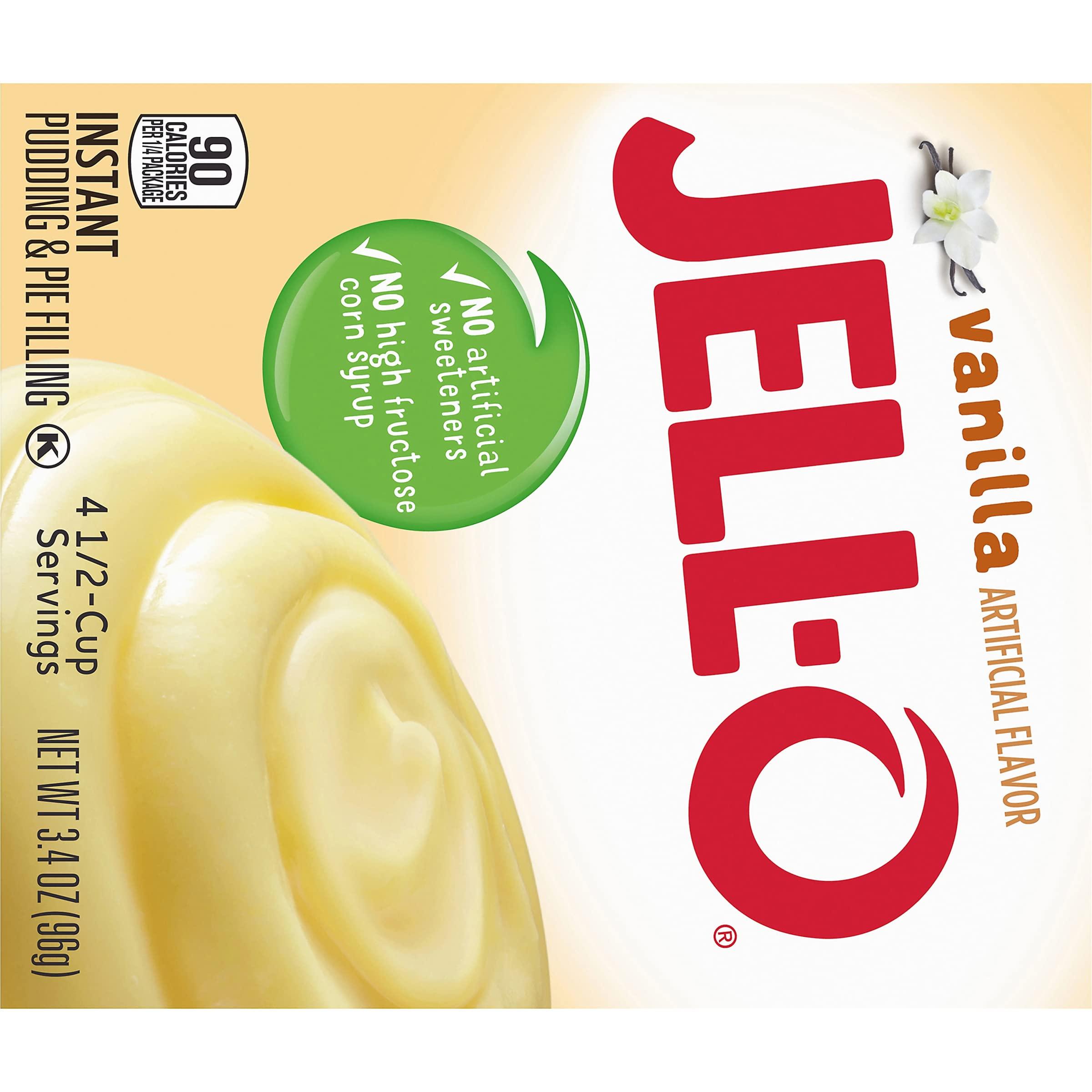 Jell-O Jell-O Vanilla Pudding & Pie Filling, 3.4 oz, 4 pk