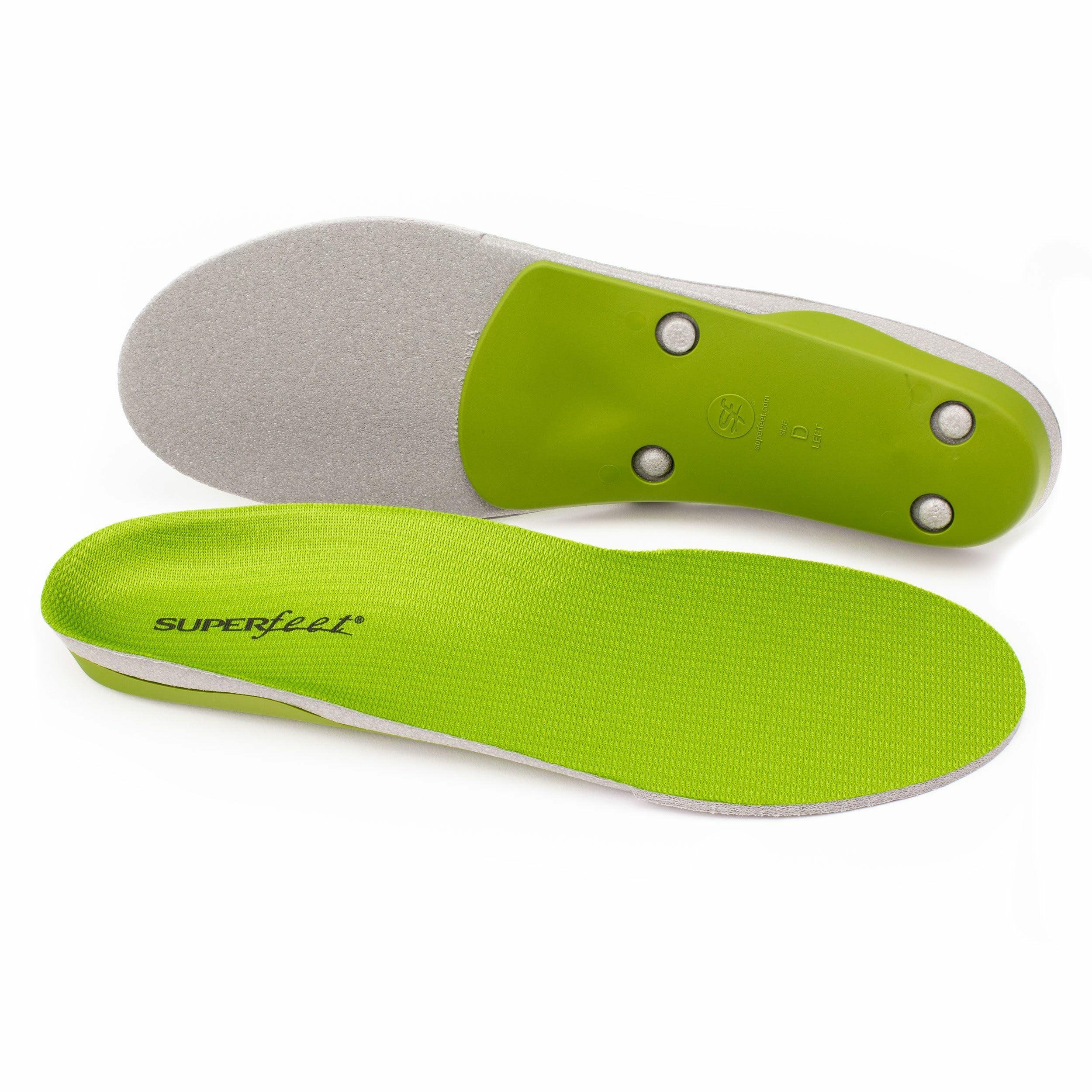 Superfeet Superfeet All-Purpose Support High Arch Insoles (Green) - Trim-To-Fit Orthotic Shoe Inserts - Professional Grade - Men 9.5-11 / Women 10.5-12