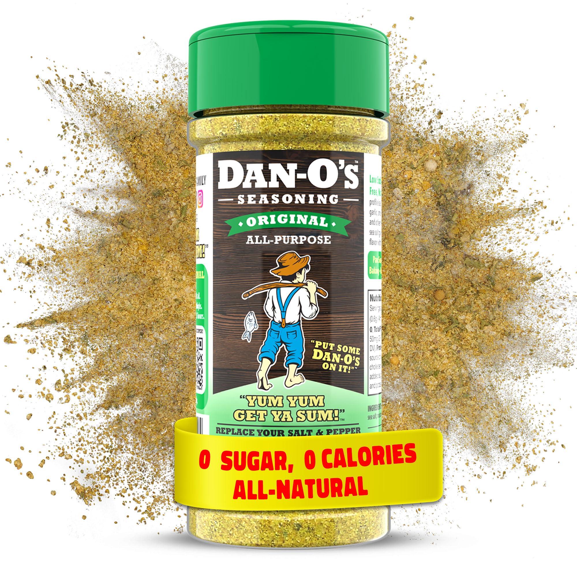 Dan-O's Dan-O\'s Original Seasoning - Great on Chicken, Meats, Veggies - All-Purpose, All-natural, Sugar Free, Zero Calorie, Savory Seasoning for Cooking Anything, marinade, rub, dips - Small bottle (3.5 oz)