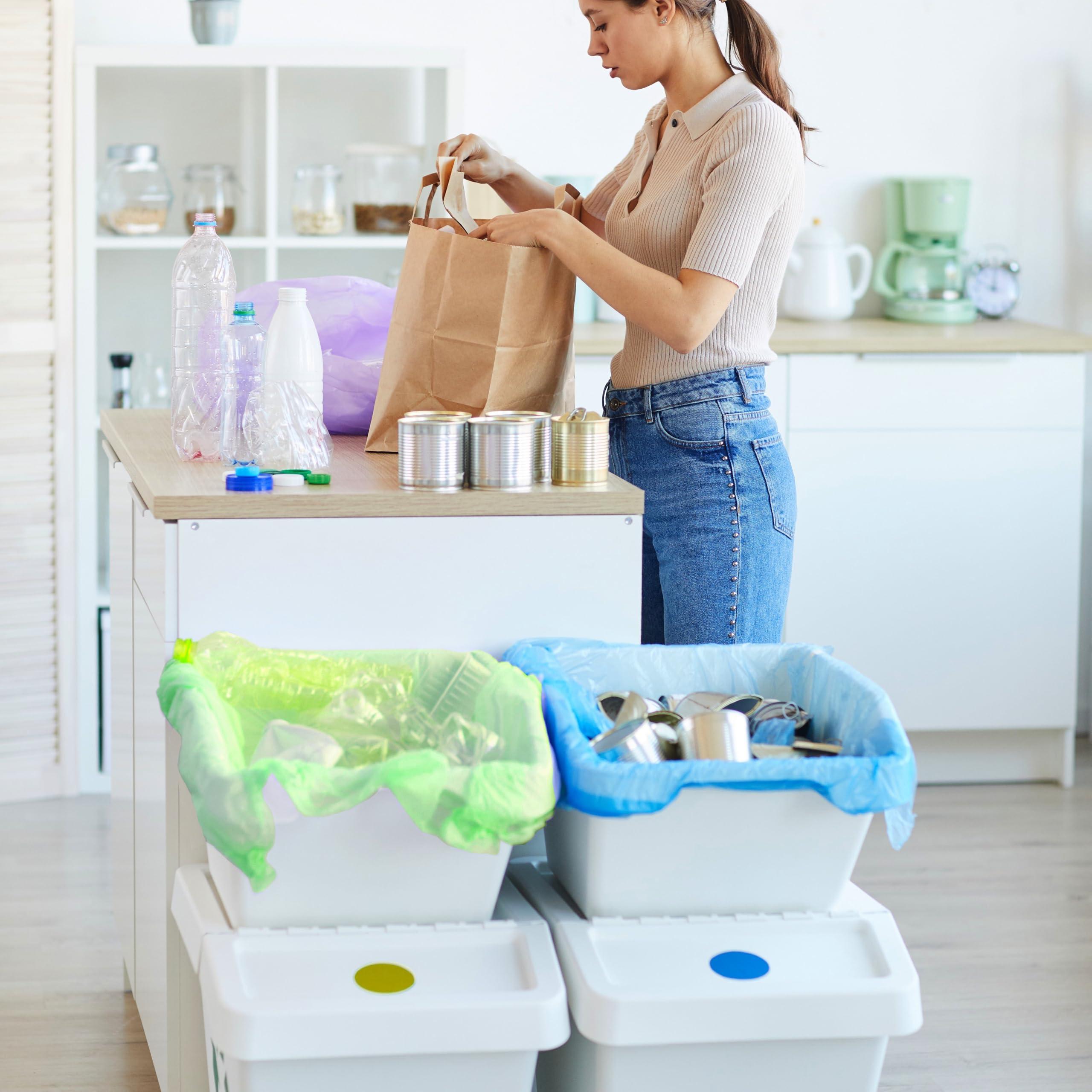 D.RECT D.RECT Bin Bags 35L - Bin Liners 80 Pieces - Rubbish Bags - Bin Bag Perfect for Everyday Use, Household, Office, Kitchen & Caterers, 4 Colours