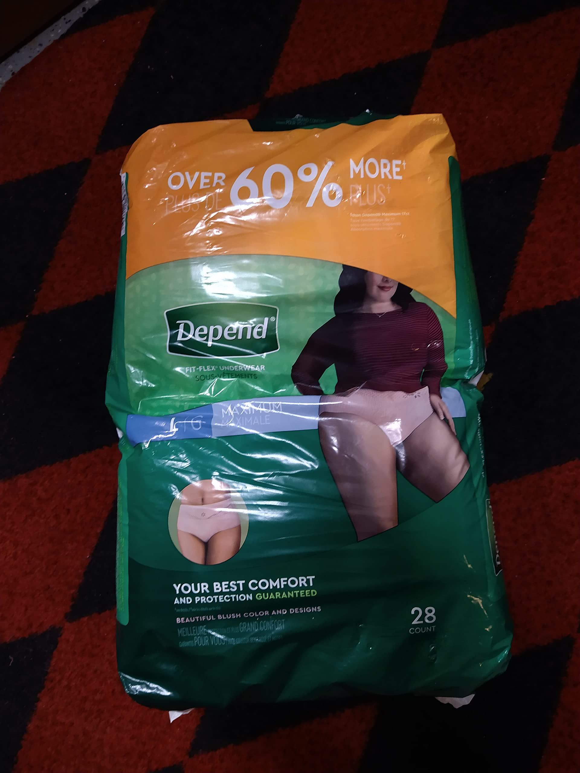 Depend Depend for Women Underwear Maximum, Large, 28 ct Value Pk