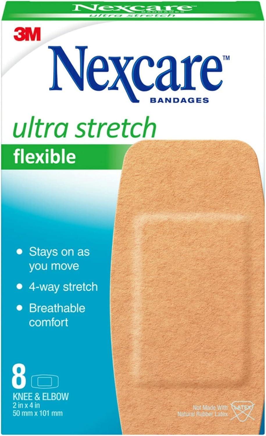 3M 3M Nexcare Knee Comfort Bandage - 1.88" x 4" - 8 / Pack - Tan