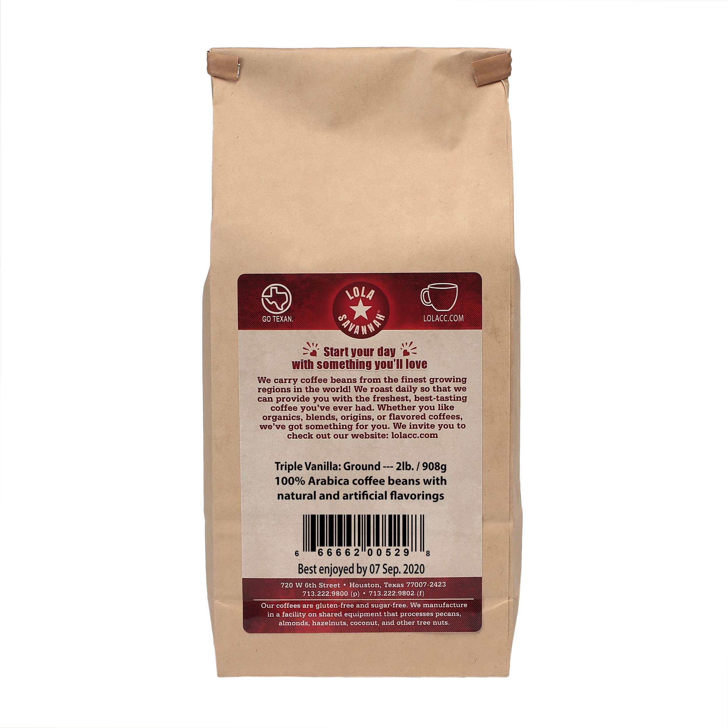 Lola Savannah Lola Savannah Triple Vanilla Ground Caffeinated Coffee, 2lb
