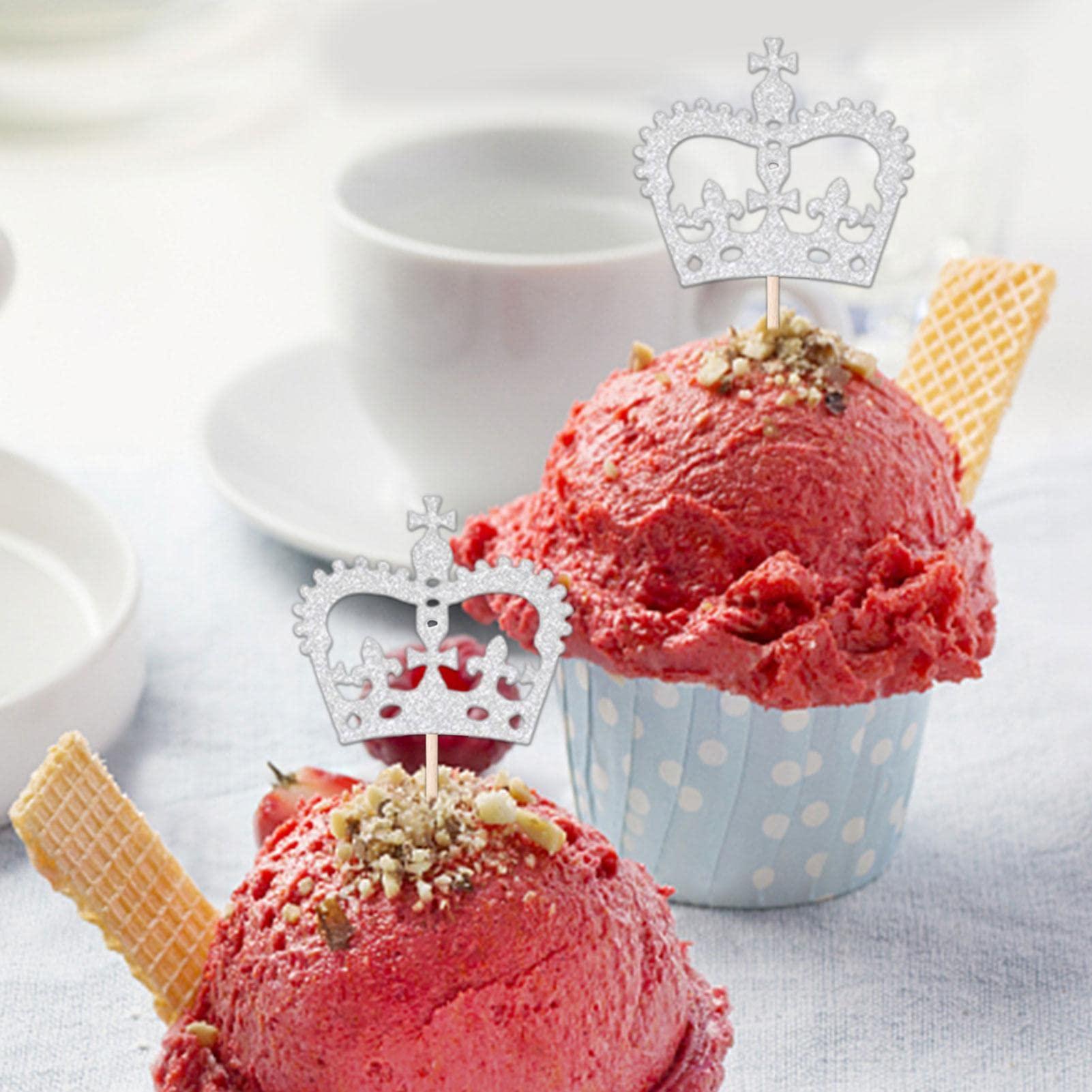 Littryee Littryee 10 Union Jack Cake Toppers, Queen Jubilee Cupcake Toppers Union Jack Cake Decorations 2022, Union Jack Flags Supplies, Britain Flag Royal Paper Cupcake Toppers for Decorations