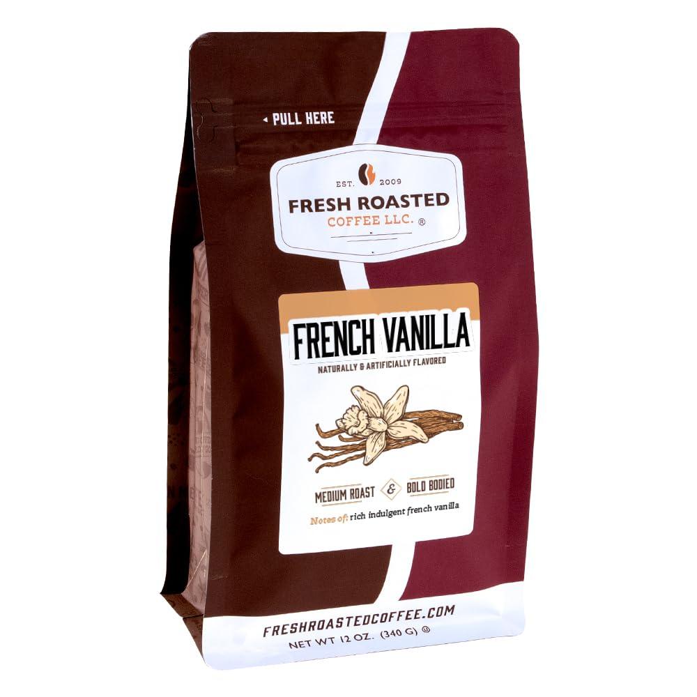 Fresh Roasted Coffee Fresh Roasted Coffee, Vanilla Flavored Coffee, 12 oz, Medium Roast, Kosher, Ground