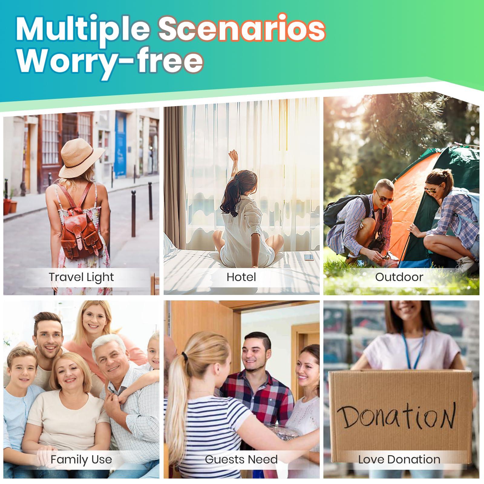 Frekare Frekare 30 Pack Bulk Toothbrushes with Covers, Individually Wrapped Tooth Brush Pack for Adults & Kids, Disposable Toothbrush Medium Soft for Travel, Donations, Hotels