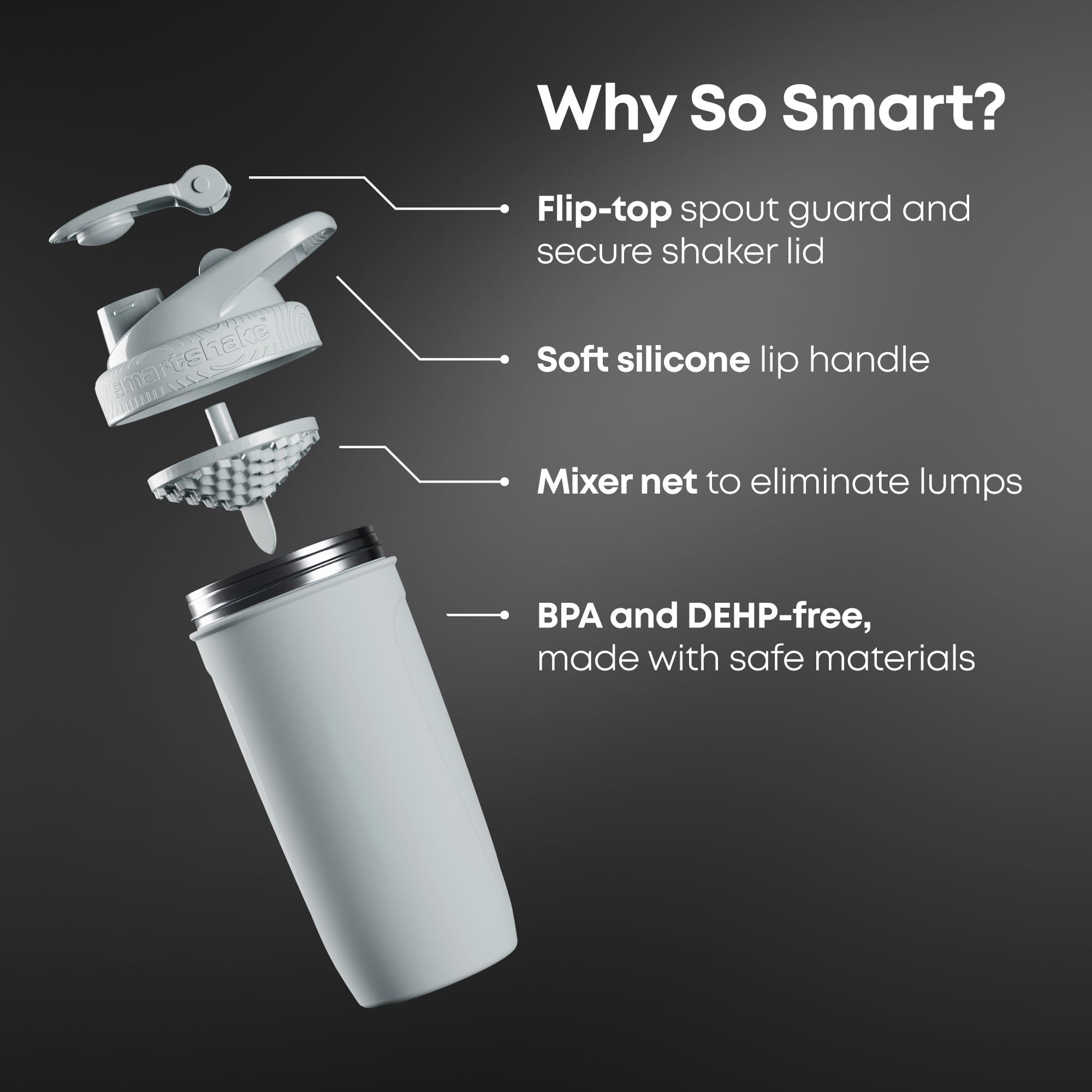 Smartshake Smartshake TMNT Reforce Stainless Steel Protein Shaker Bottle 900 ml | 30 oz - Leakproof Screw-on Lid - BPA Free Unisex - Non Insulated - Light Green