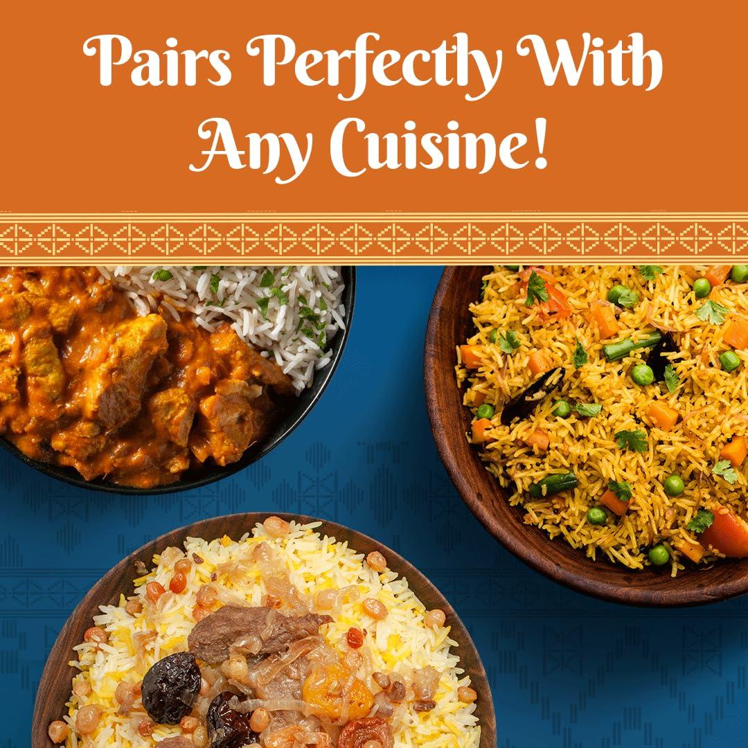 Pride Of India Pride Of India - Extra Long Indian Golden Basmati Rice - Healthy Parboiled Sella Grain, 1.5 Pound Jar