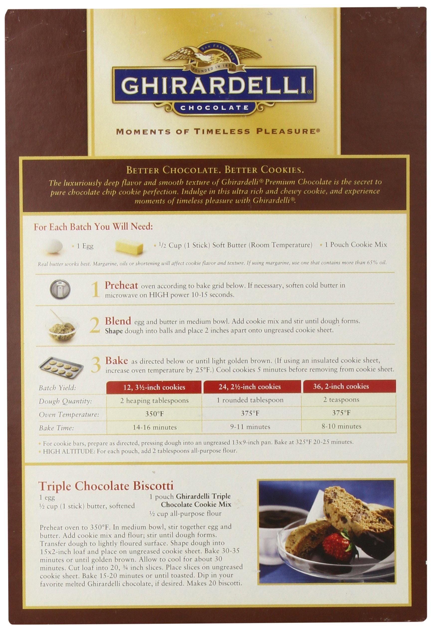 Ghirardelli Ghirardell Chocolate Triple Chocolate Semi Sweet- Milk- Bittersweet Cookie Mix - 52.5 oz