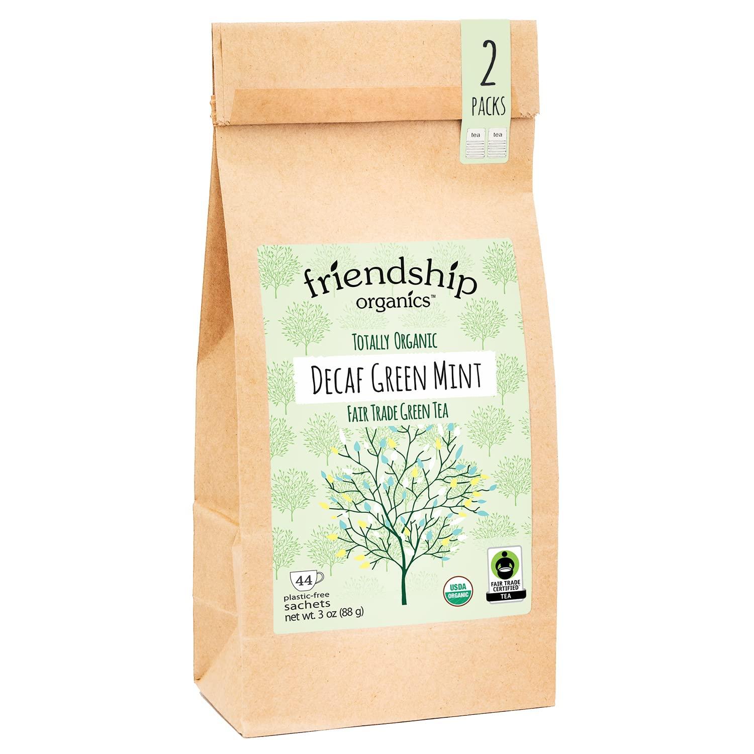 Friendship Organics Friendship Organics Decaf Green Mint Tea Bags, Organic and Fair Trade 44 Count