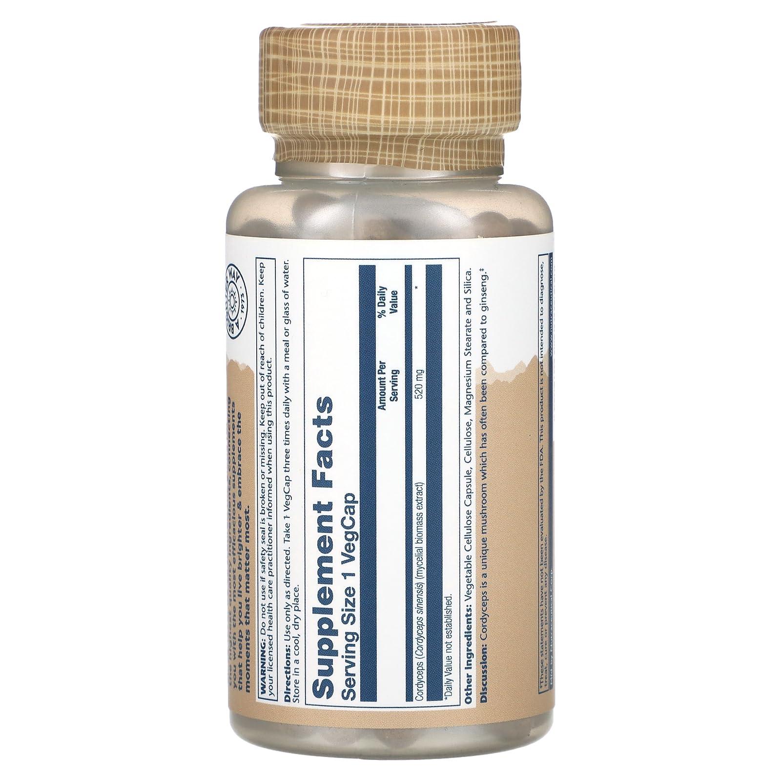 SOLARAY SOLARAY Cordyceps | 100 Count