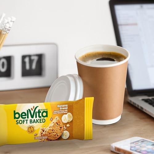 Belvita belVita Soft Baked Banana Bread Breakfast Biscuits, Chewy Breakfast Bars, 6 Boxes of 5 Packs (1 Biscuit Per Pack)