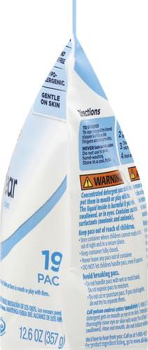 all All Mighty Pacs Laundry Detergent, Free Clear For Sensitive Skin Pouch, 19 Count