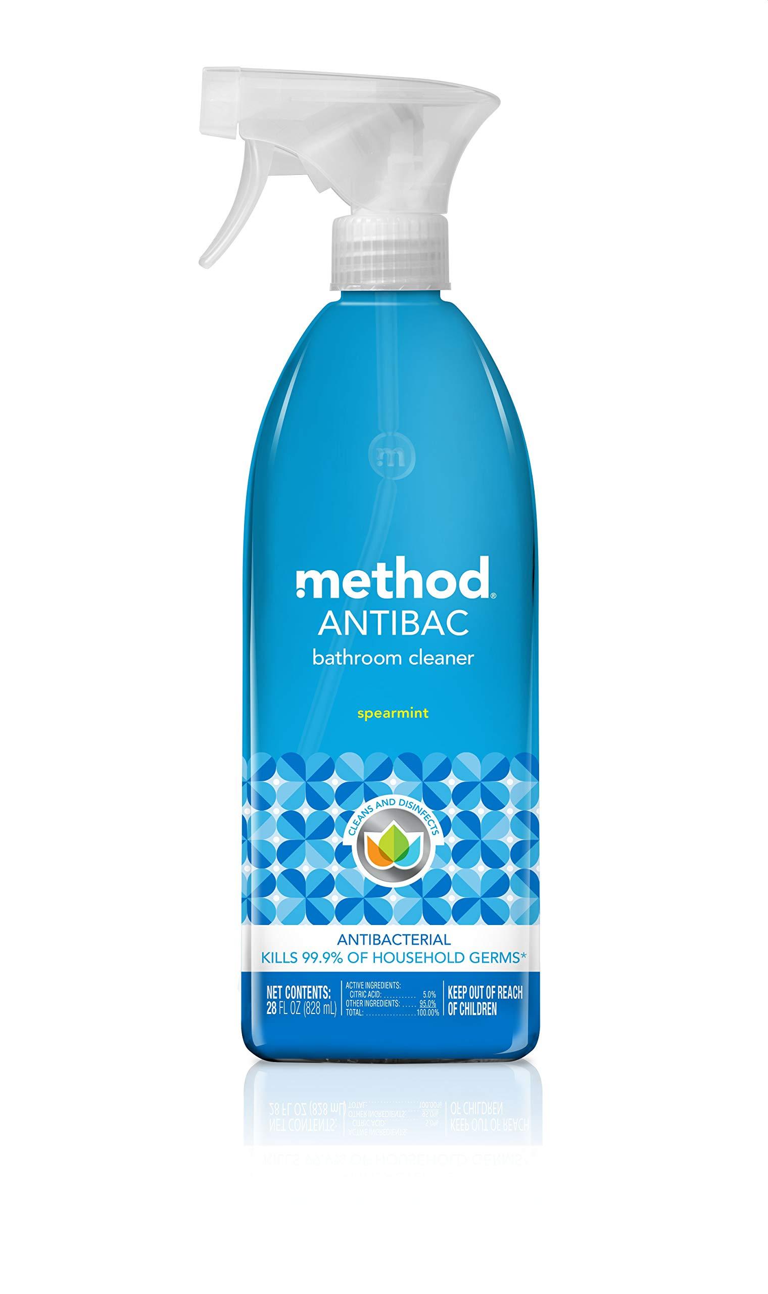Method Method Antibacterial Bathroom Cleaner, Spearmint, Removes Mold + Mildew stains, 28 Fl Oz