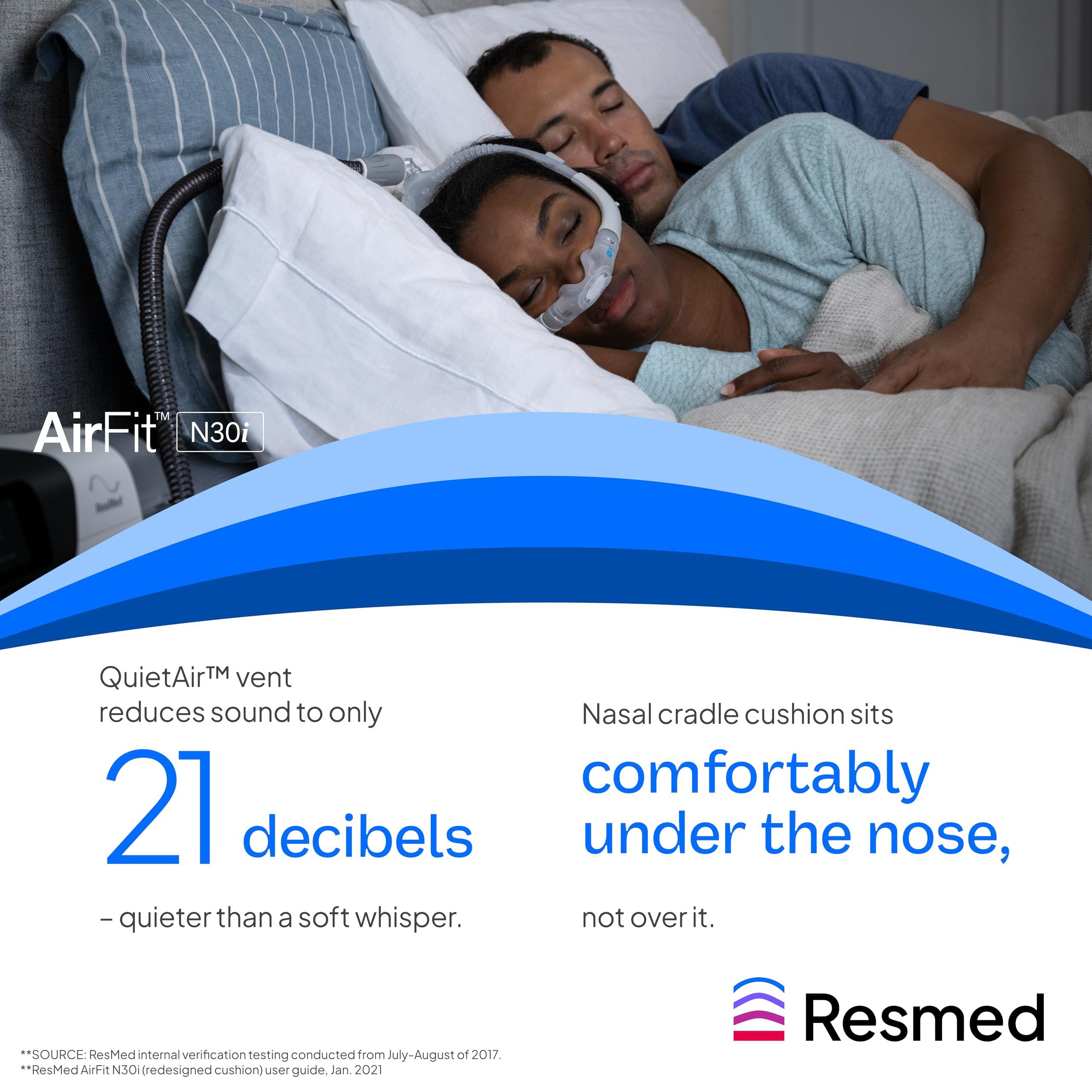 ResMed ResMed AirFit N30i Cushion - Nasal CPAP Mask Cushion Replacement - Soft Silicone - Quiet Venting - CPAP Supplies & Accessories - Medium