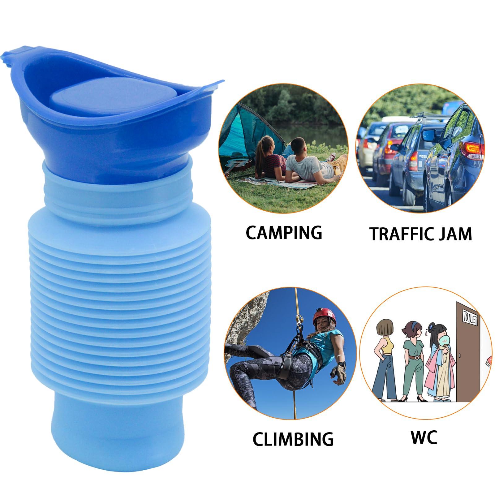 GREATCITI GREATCITI Emergency Urinal, Pocket Toilet for Men Women, Pee Bottles with Sealed Lid Collapsible Portable Urinals for Camping Travel Car Traffic Jam 750ML