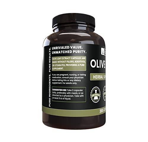 PURE ORIGINAL INGREDIENTS Pure Original Ingredients Olive Leaf (365 Capsules) No Magnesium Or Rice Fillers, Always Pure, Lab Verified