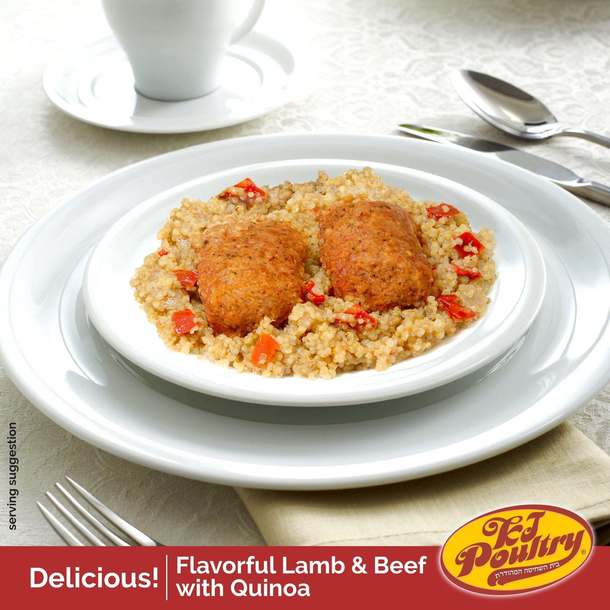 KJ Poultry KJ Poultry Kosher Ready Meals - Beef Lamb Kabob & Quinoa, MRE Meat Meals Ready to Eat (1 Pack) Prepared Entree Fully Cooked, Shelf Stable Microwave Dinner Travel, Military, Camping, Emergency Survival