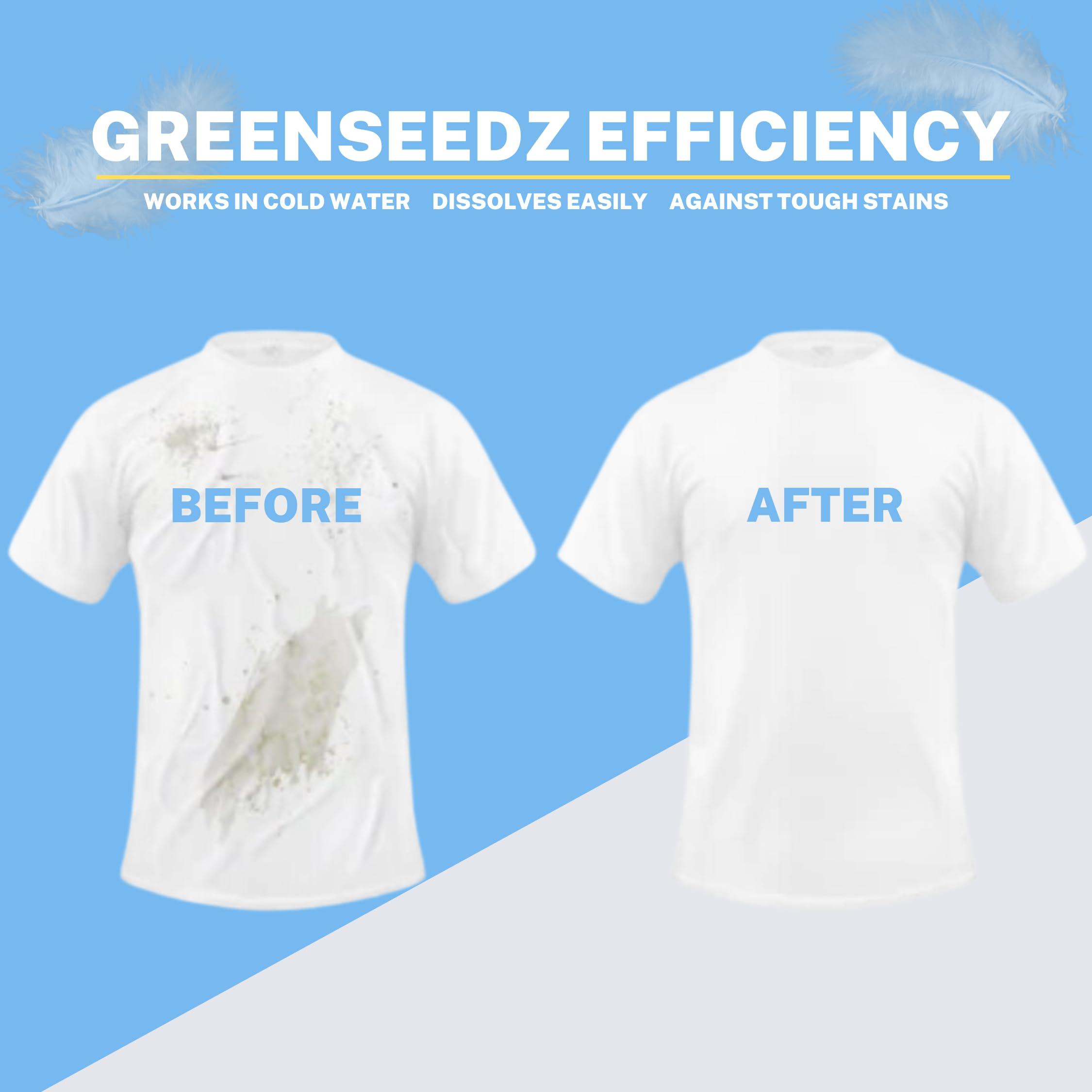 Greenseedz Greenseedz Free And Clear Eco Friendly Unscented Laundry Detergent Pods, 32 Pacs, Powerful Stain And Odor Removal, Biodegradable and HE Compatible