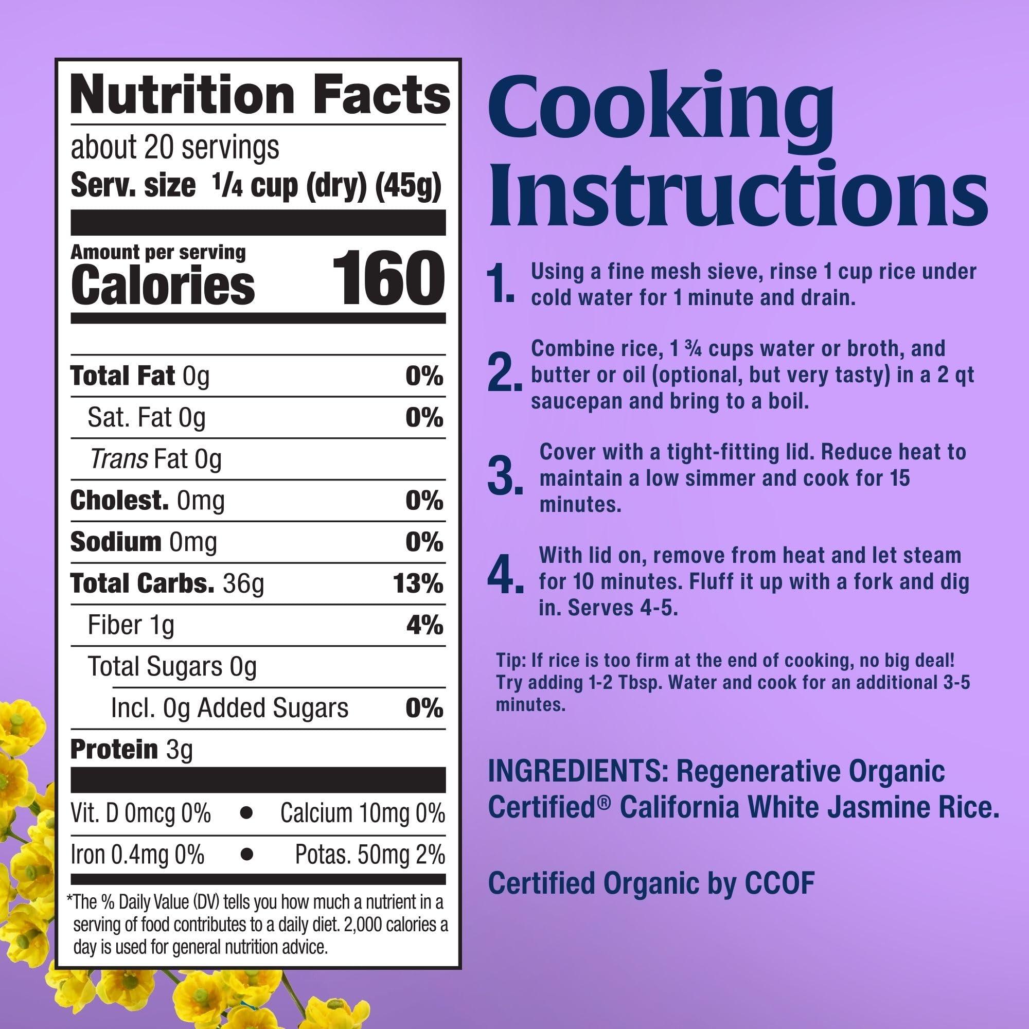 Lundberg Lundberg Family Farms Organic Jasmine Rice, California White, 32 Ounce