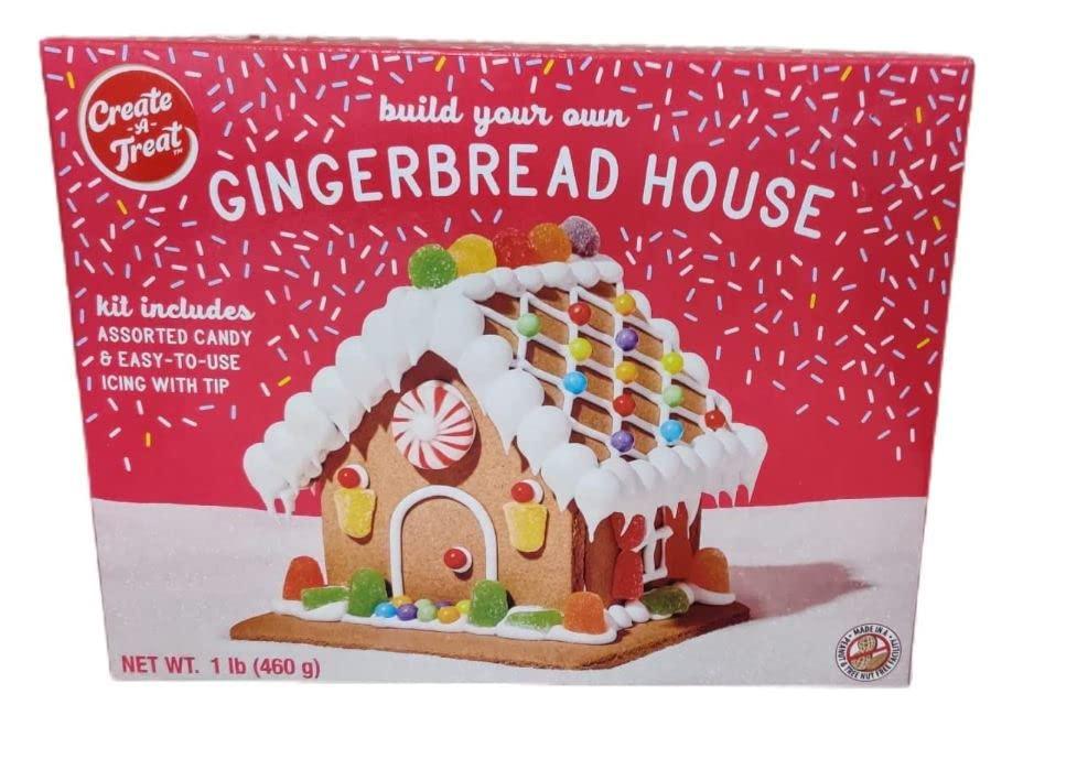 Generic Holiday Gingerbread House Kit - Easy to Build -Everything Included- Candies, Gummies, Icing - 1 Pound- 2 Pack Value Kit