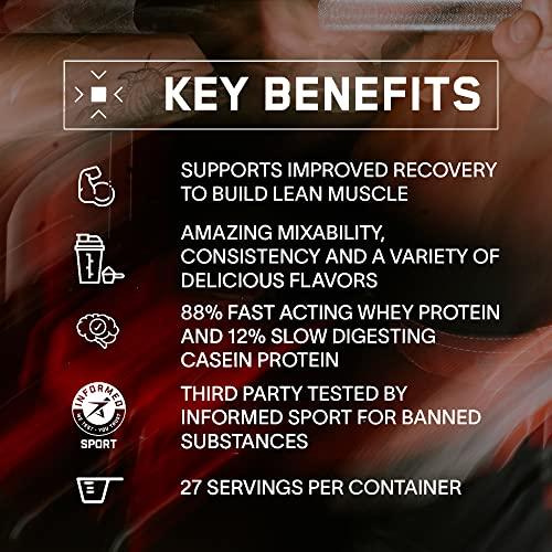 BARE PERFORMANCE NUTRITION BARE PERFORMANCE NUTRITION, BPN Whey Protein + Casein Protein Powder Blend, Chocolate Peanut Butter, 25g Protein per Serving Supports Lean Muscle Recovery, 27 Servings, Third Party Tested