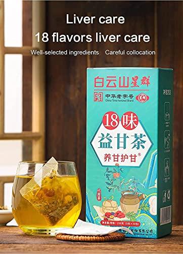 DENERASS 18 Flavors of Liver Protection Tea, Everyday Nourishing Liver Tea, Nourish The Liver and Protect The Liver, Chinese Nourishing Liver Tea (2 PCS)