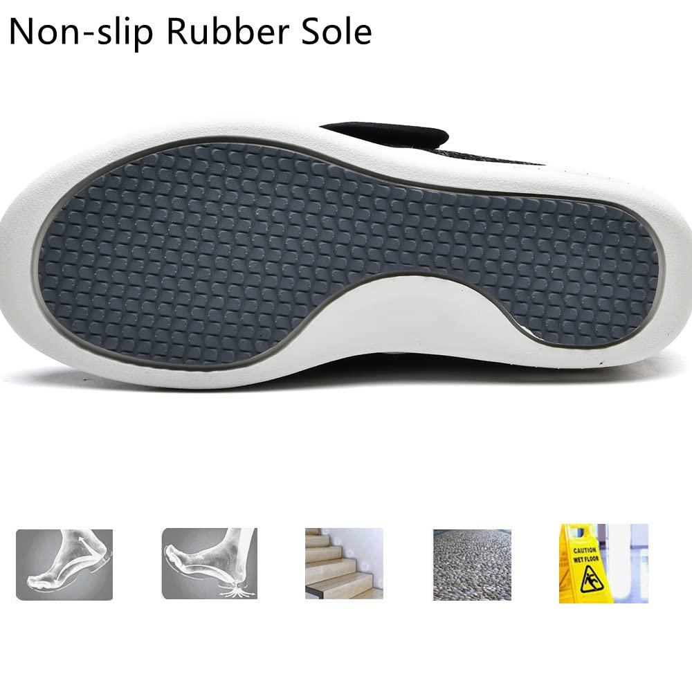 GSFY GSFY Women\'s Diabetic Shoes Wide Width Edema Shoes Breathable Memory Foam Lightweight Walking Sneakers for Elderly Swollen Feet Grey