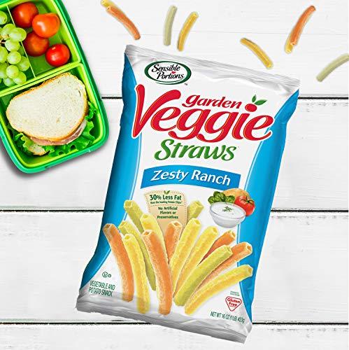Sensible Portions Sensible Portions Garden Veggie Straws, Zesty Ranch, 16 Oz (Pack of 6)
