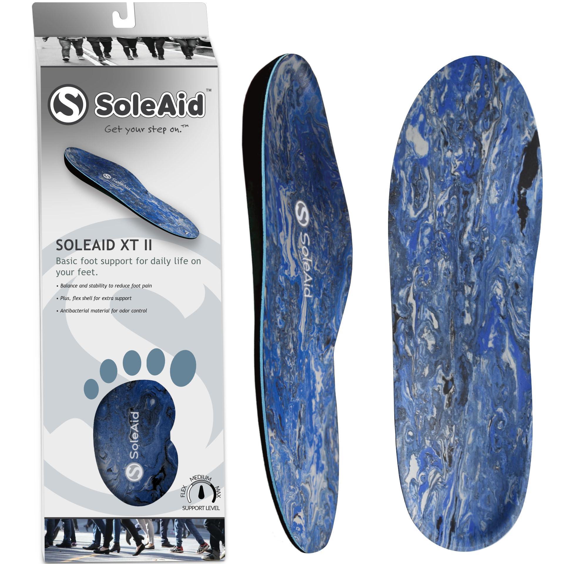 SoleAid SoleAid XT2 Performance Insoles - Light Weight, High Rebound, Shock Absorbing, Anti-Fatigue, Full Length Functional Foot Orthotics with Semi-Rigid Arch Support (Men\'s 12-12.5 / Women\'s -)
