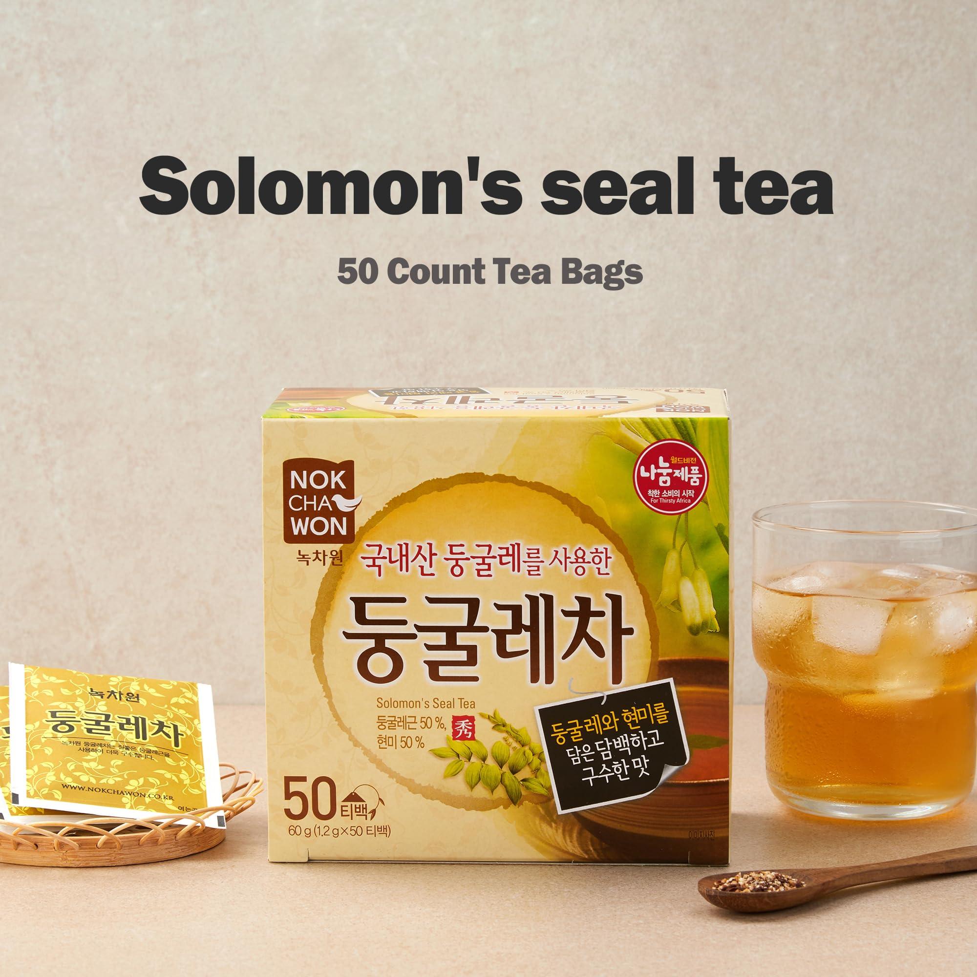 Nokchawon [Nokchawon] Solomon\'s Seal Tea, Premium Pure Herbal Tea, Zero Calories Korean Tea, 50 Count Tea Bags, 2.1oz(60g)