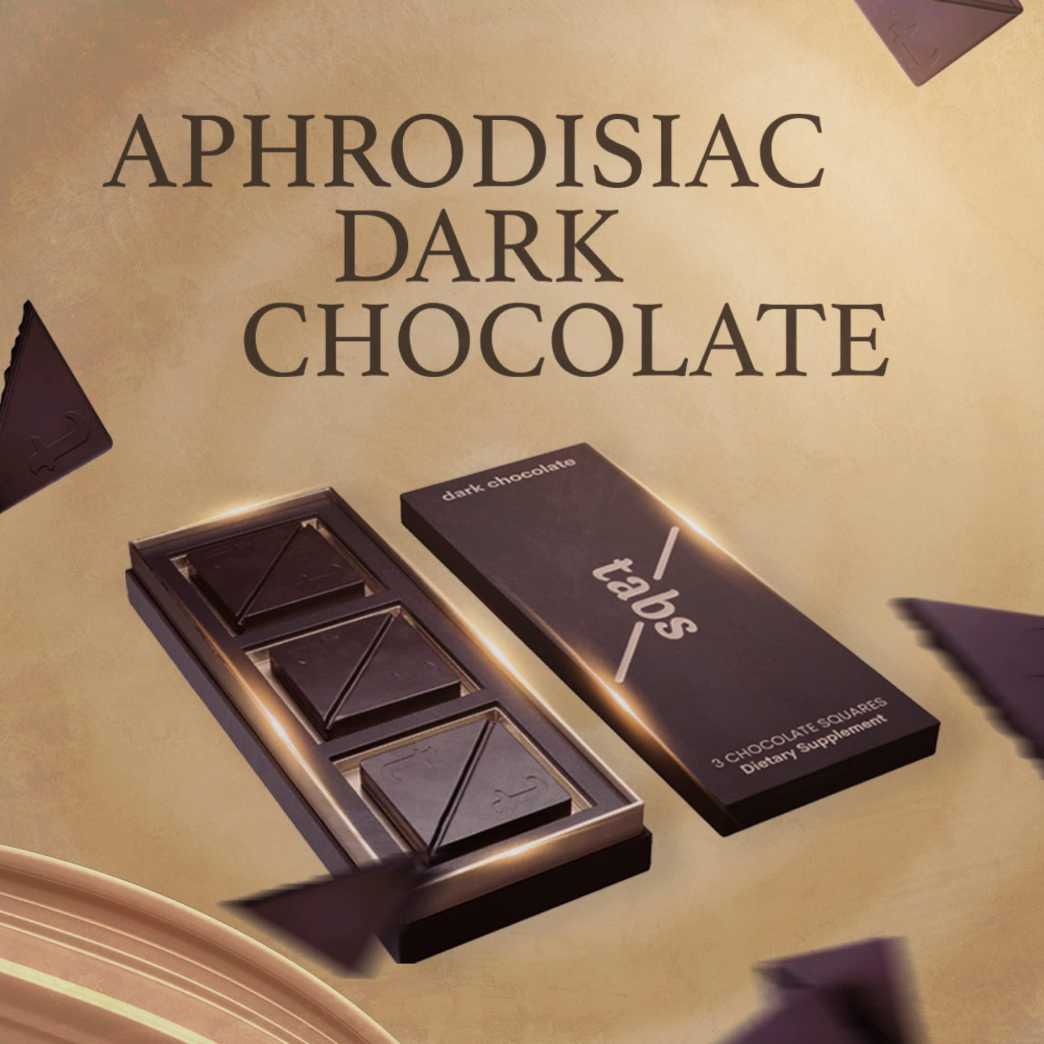 Tabs Chocolate Tabs Chocolate Squares for Couples (2 Boxes) - Dark Chocolate Bar to Improve Mood - Vegetarian, Gluten-Free for Men & Women