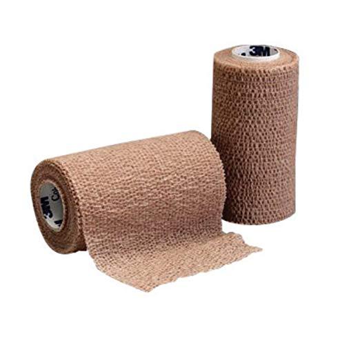3M 3M 66426 Coban Self-Adherent Wrap Compress or Protect Wound Sites and Immobilize Injuries, Tan, 3\" Width, 5yds Length
