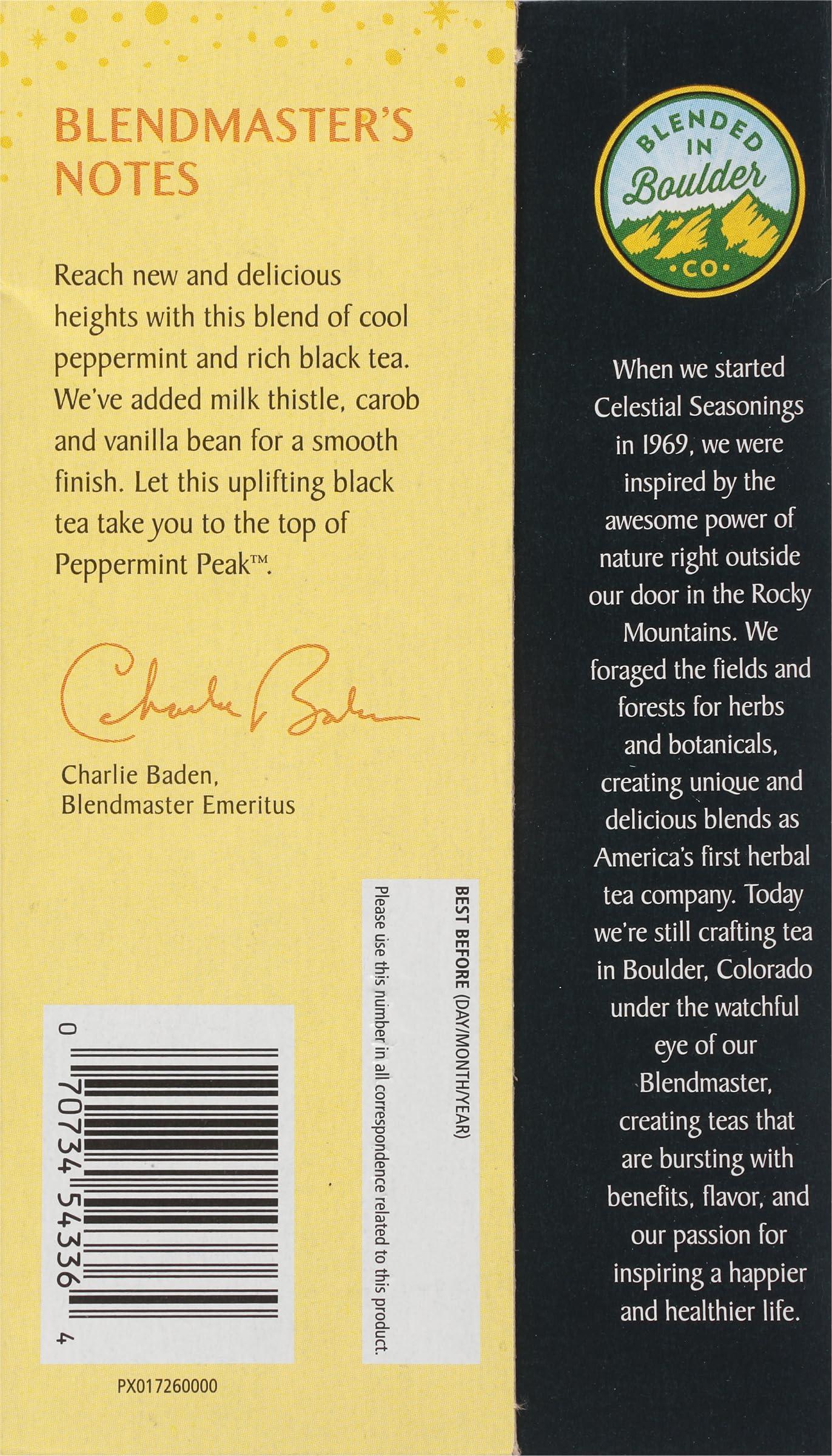 Celestial Seasonings Celestial Seasonings Peppermint Peak Black Tea, 20 Tea Bags