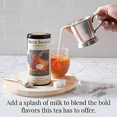The Republic of Tea The Republic of Tea British Breakfast Tea 2.8 oz Tin, 50 Tea Bags, Gourmet Black Tea | Caffeinated