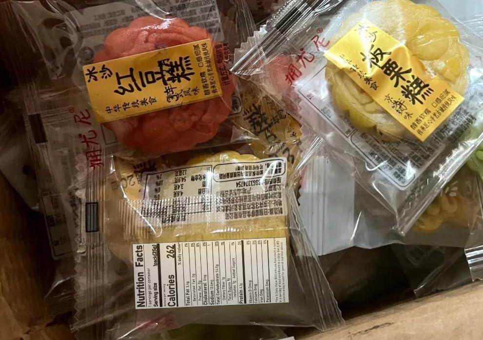 RETBST 6 flavors Mung bean cake,Chestnut cake,pineapple cake,Moon cakes,pastry,Dim sum,dessert, breakfast cake,instant meal replacement,delicious Chinese snack gifts,snack food (3packs,Mix flavors)