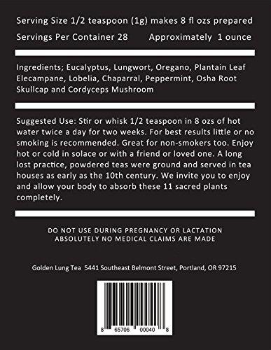 Golden Lung Tea Smokers Tea & Lung Powder