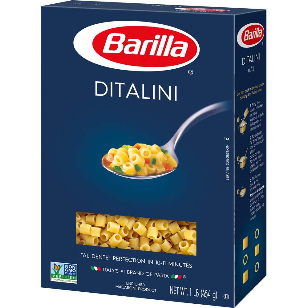 Barilla Barilla Pasta, Ditalini, 16 Ounce (Pack of 8)