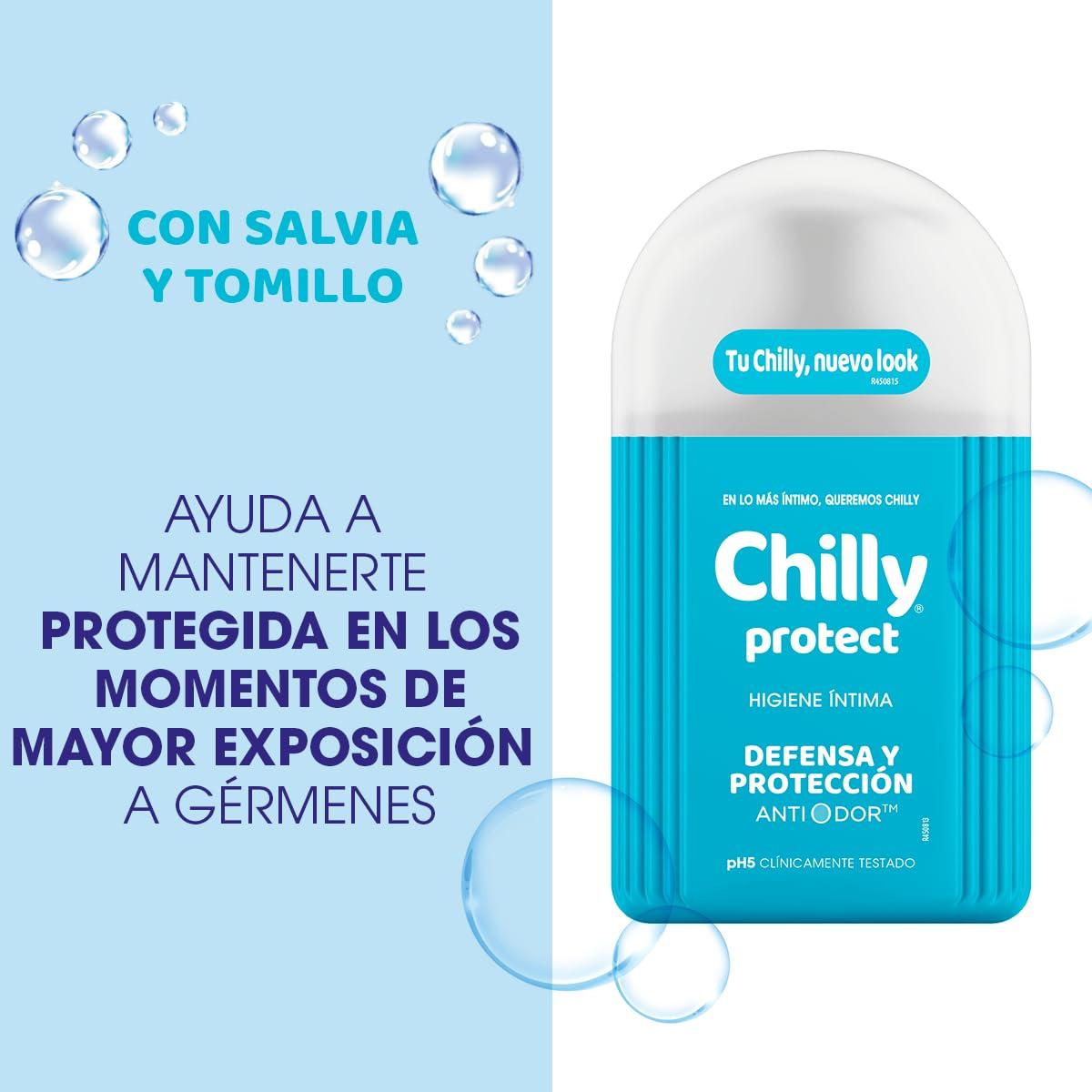 Chilly Chilly Protect Antibacteriano Intimate Hygiene Gel, 250 ml