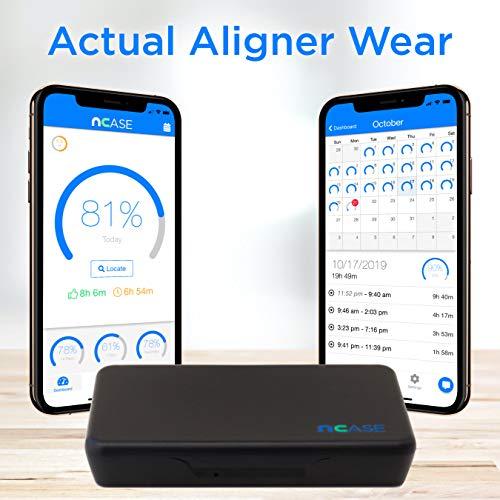 NCASE nCase Clear Aligner Black SmartCase and Mobile App (Case works with Invisalign, SmileDirectClub, ClearCorrect, Candid and All Other Clear Aligners/Clear Retainers)