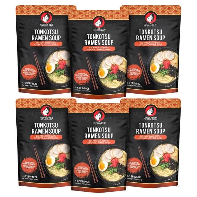 Otafuku Otafuku Tonkotsu Ramen Shoyu Broth Concentrate, Rich Pork-Based Soup Mix for Authentic Japanese Ramen Noodles, 7.5oz (6 Pack)
