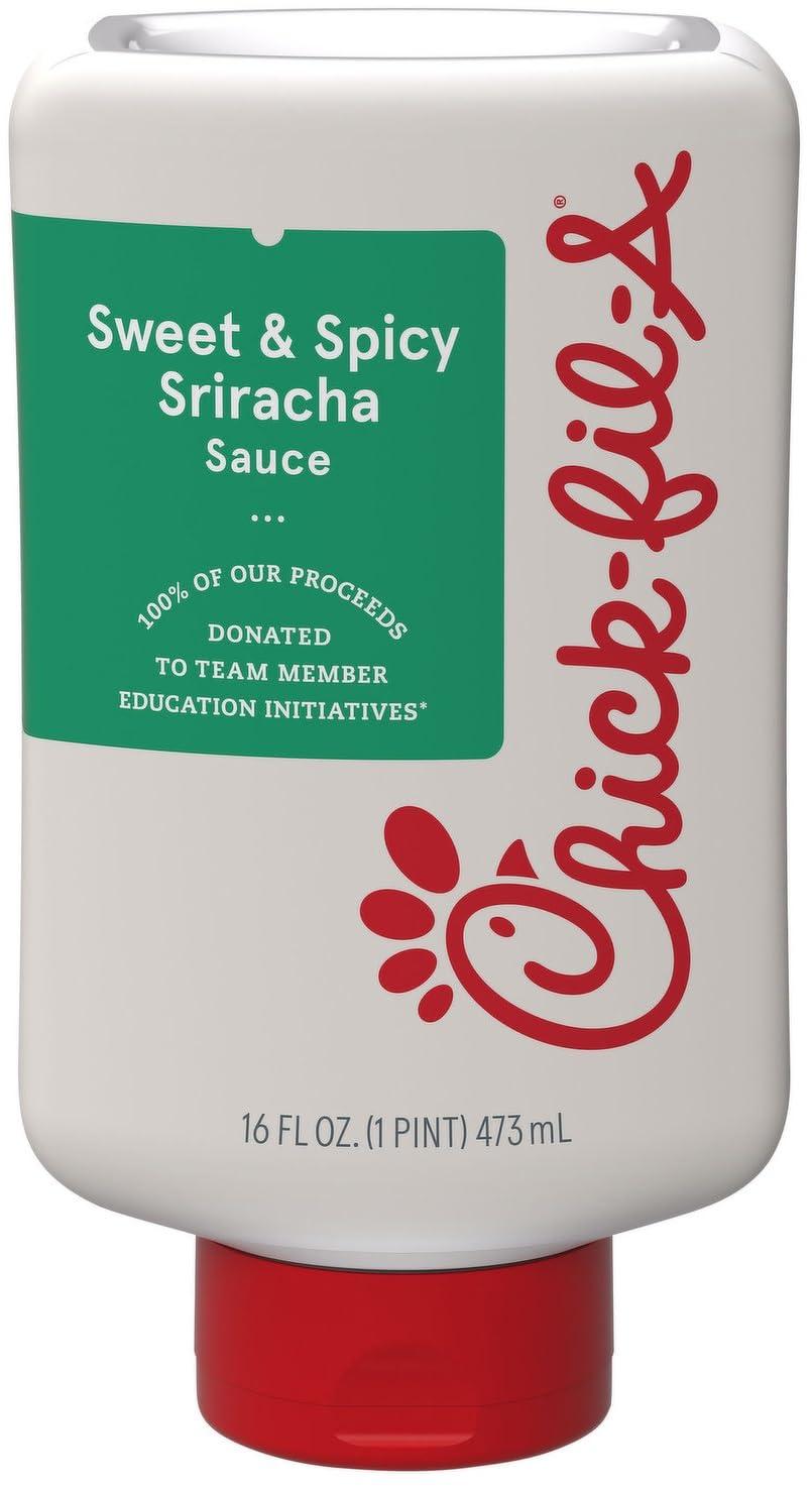 Make Your Day Chick-fil-a Sauce, Original, Barbeque, Polynesian, and Sweet & Spicy Sraracha, 16 Ounce (Pack of 4) - with Make Your Day Spreader