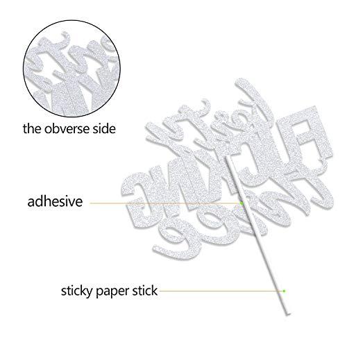 LINGBOOM Forty Three Silver Glitter Cake Toppers 43 Years Old 43rd Birthday Anniversary Party Decorations Supplies