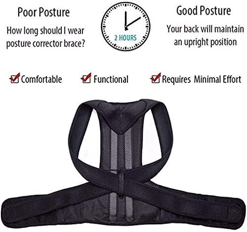 SJHY Posture Corrector Back Brace Shoulder Brace with Spinal Lumbar Support Adjustable Breathable Waist Belts for Pain Relief Men Women Back Posture (Size : Large)